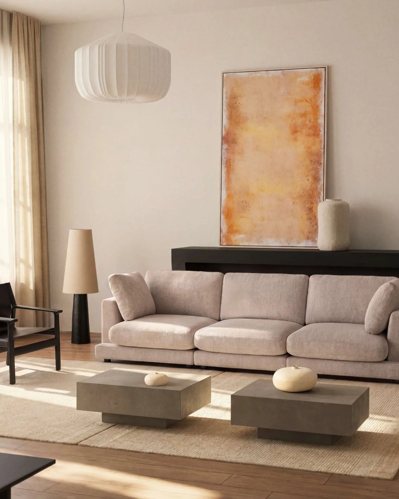 Gado Cylinder Floor Lamp — another view